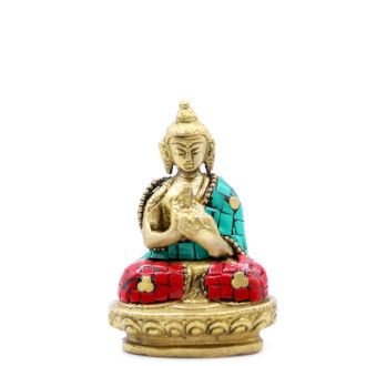 Bronz Buddha Szobor - Áldás - 7.5cm