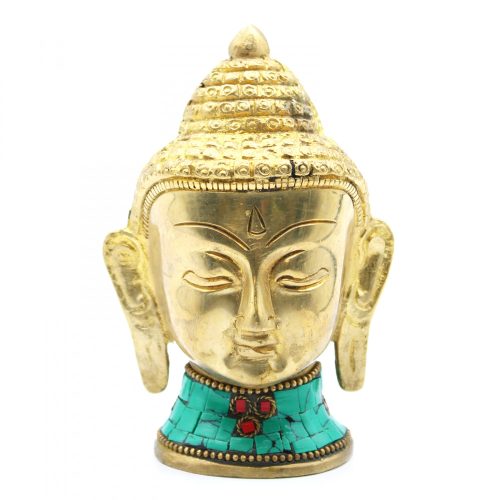 Bronz Buddha Szobor - Kicsi Fej - 5 cm