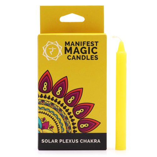 Manifesztációs Gyertyák (36 darab) - Sárga - Solar Plexus Chakra